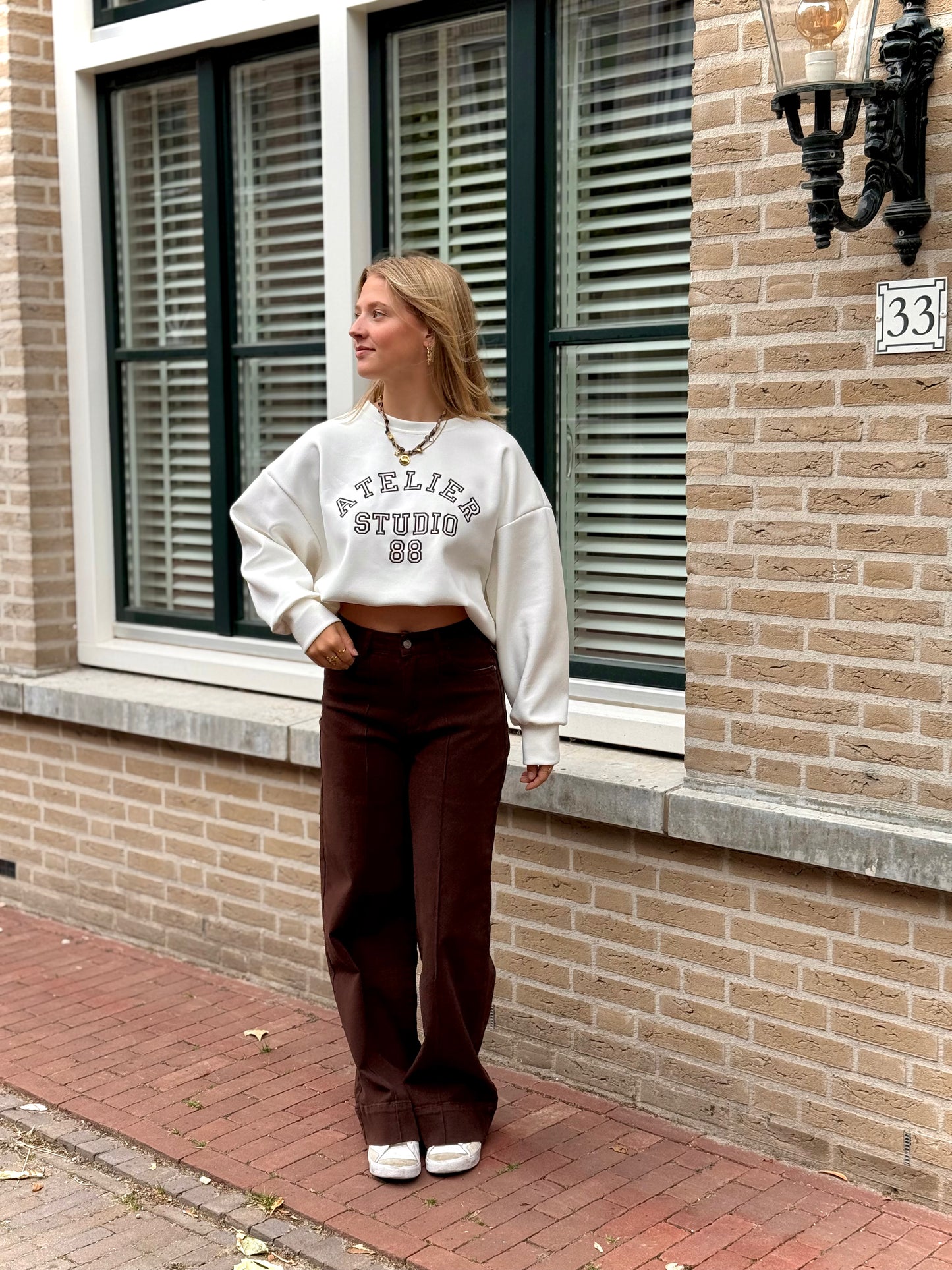 Oversized trui studio - wit