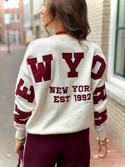 Trui New York - bordeaux