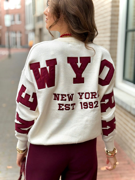 Trui New York - bordeaux