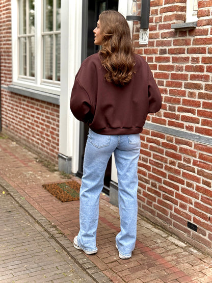 Oversized trui studio - bruin