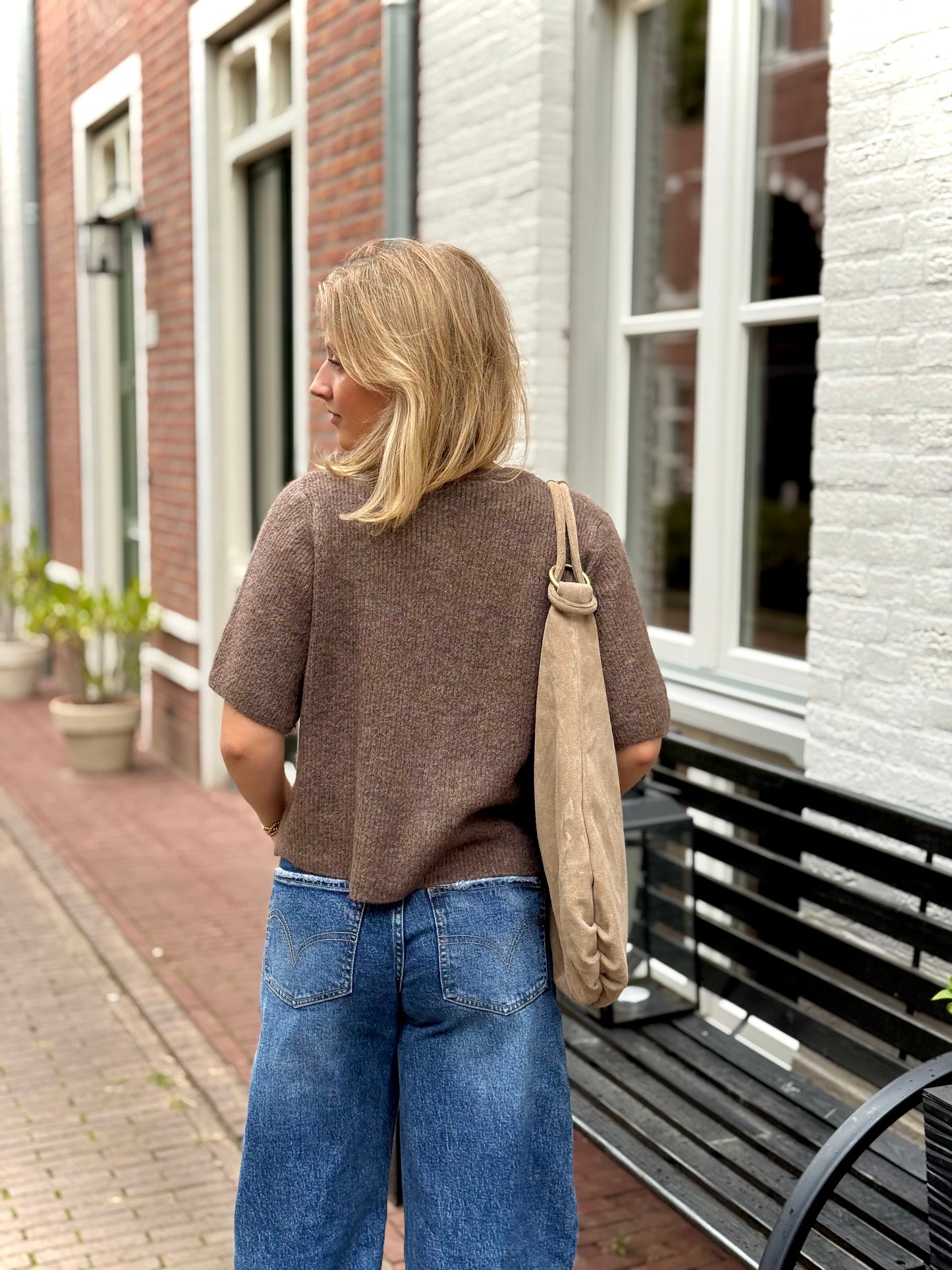 Cozy top/vest - bruin