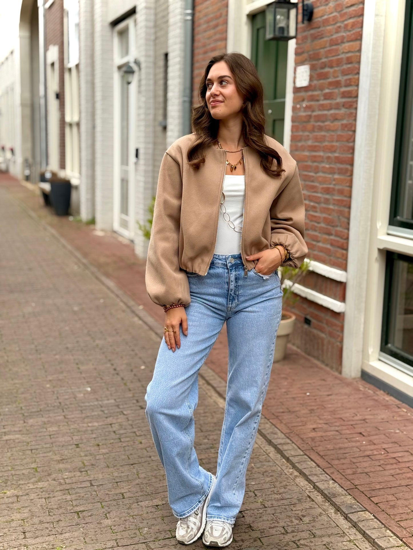 Bomber jasje - beige
