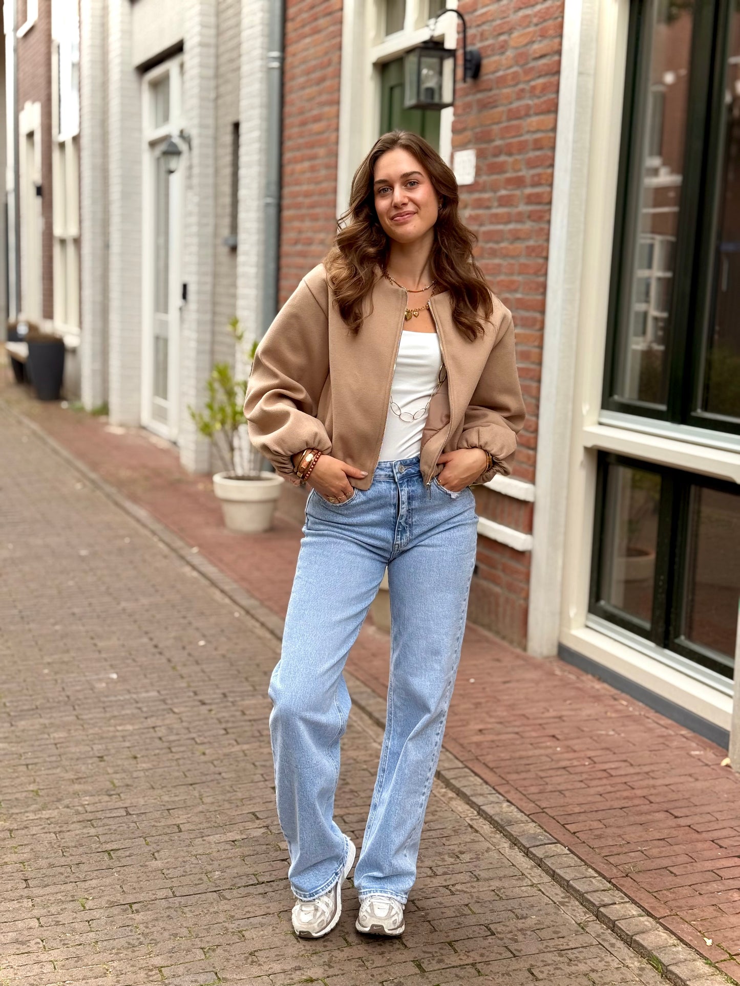 Bomber jasje - beige