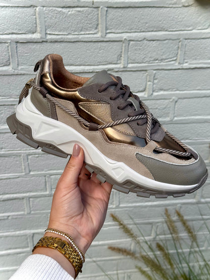 DWRS leren sneakers Channing - bruin
