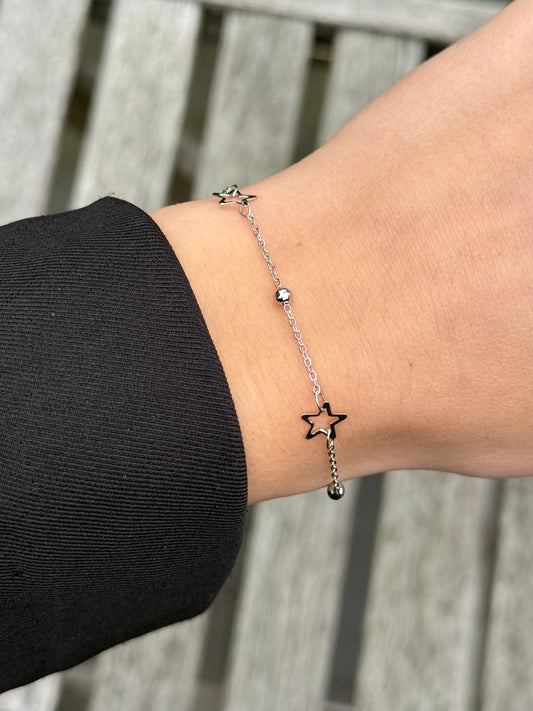 Armband sterretjes - zilver