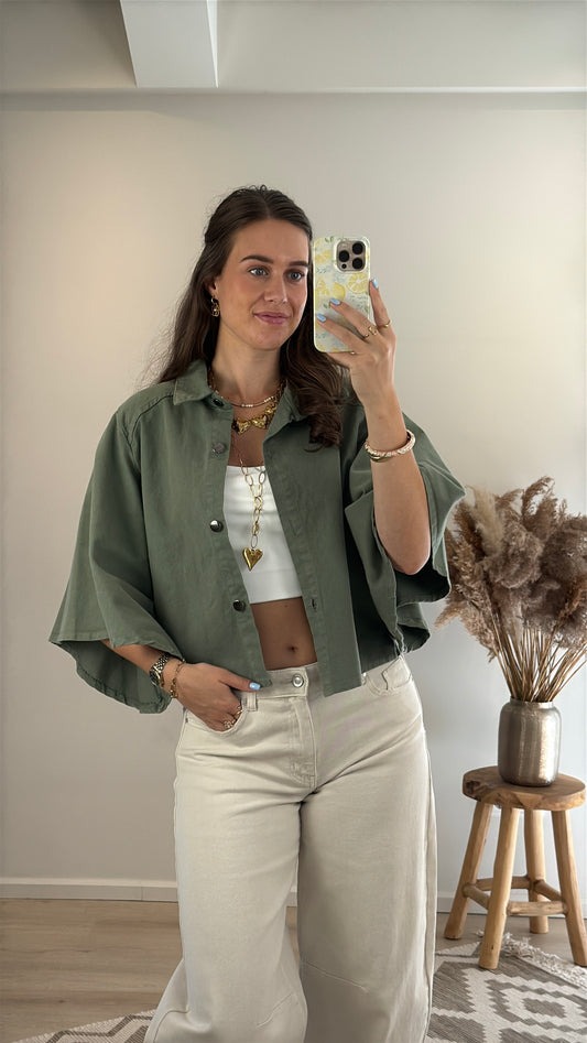 Jasje met wijde mouw - groen