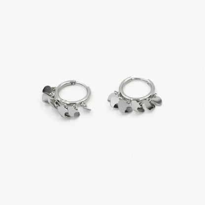 Hartjes oorbellen - zilver