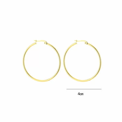 Hoops oorbellen - goud