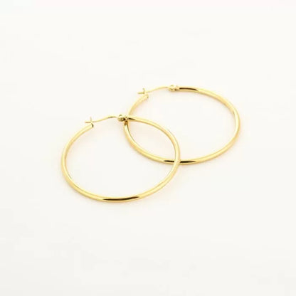 Hoops oorbellen - goud