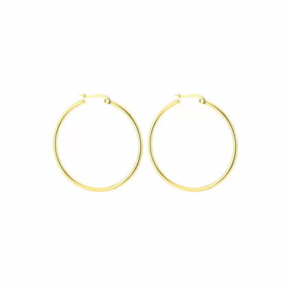 Hoops oorbellen - goud