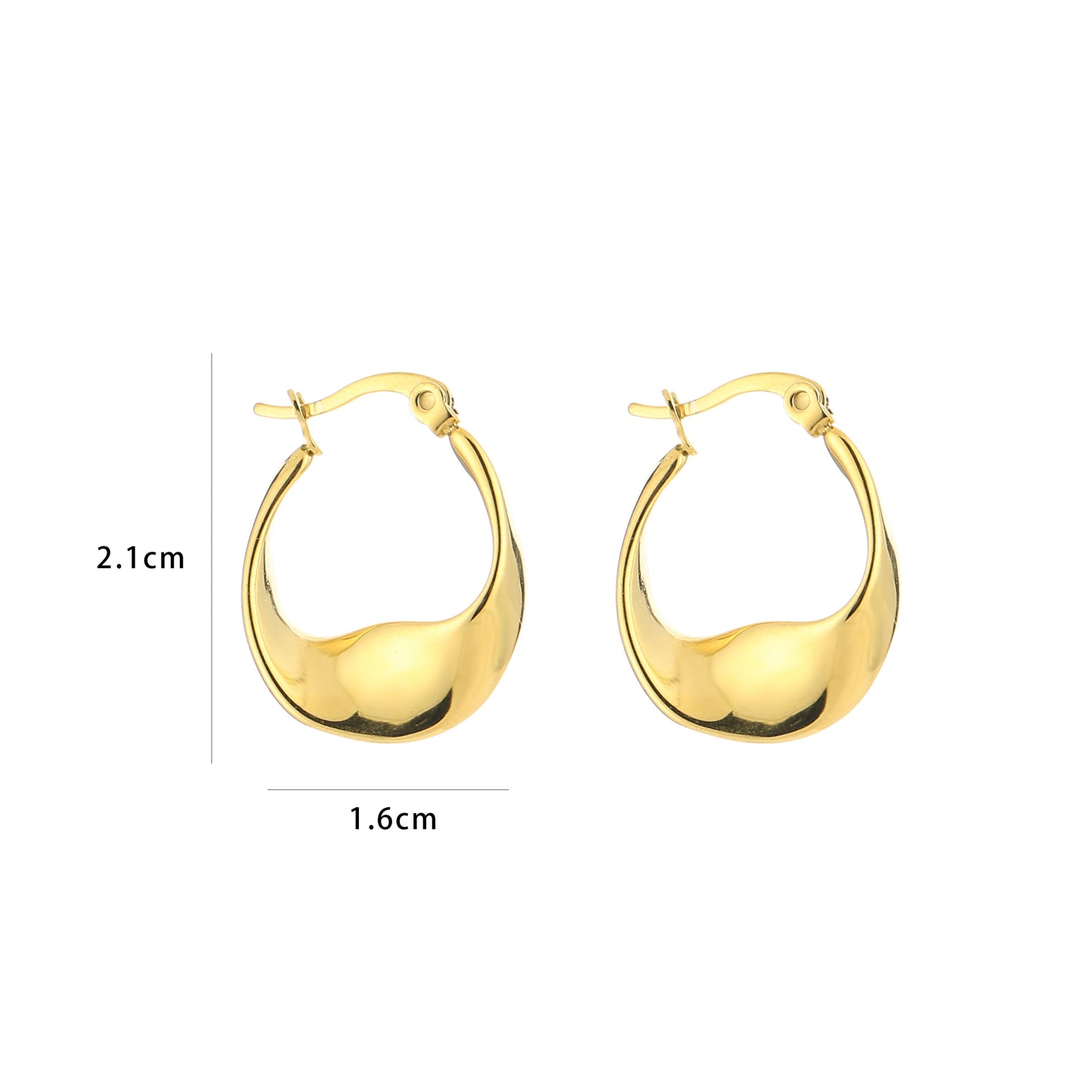 Gedraaide oorbellen - goud