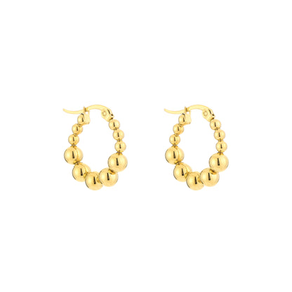 Kralen oorbellen - goud