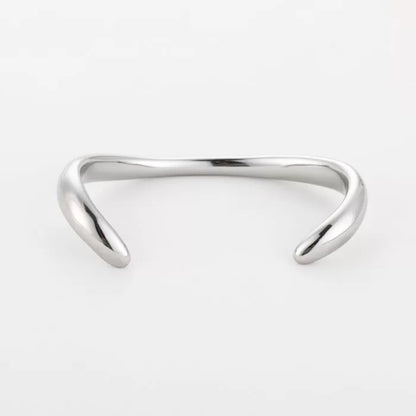 Open bangle armband - zilver