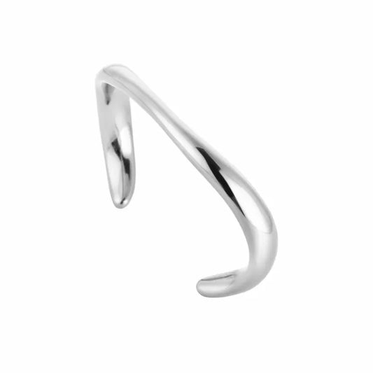 Open bangle armband - zilver