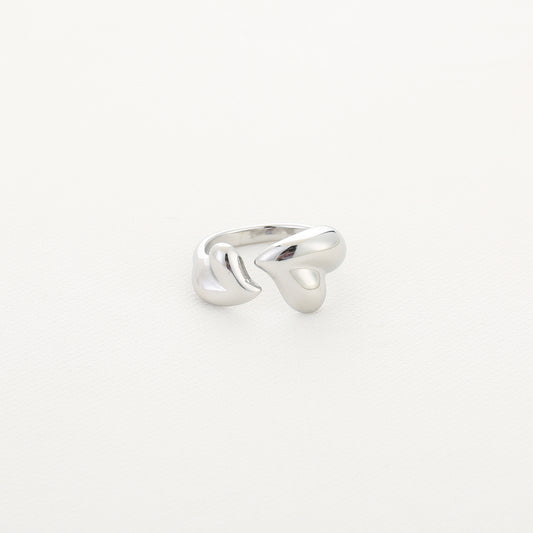Ring hartjes - zilver - At Styles