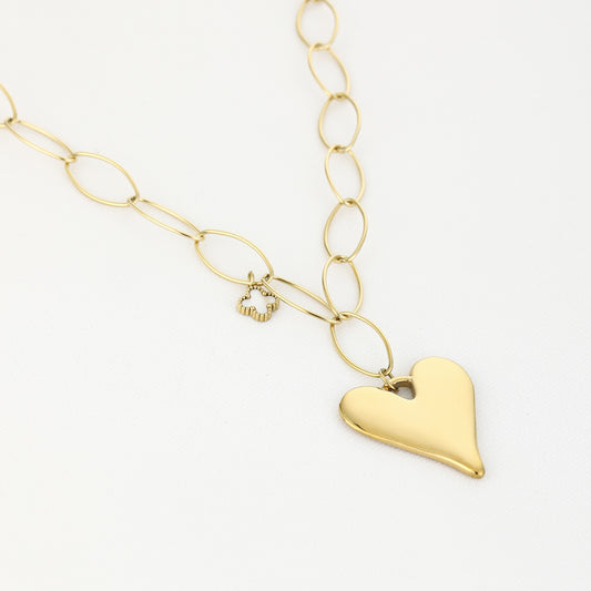 Lange ketting hart - goud - At Styles