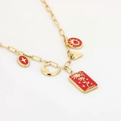 Bedel ketting | Goud rood