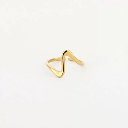 Wavy ring - goud