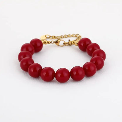 Kralen armband - bordeaux