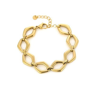 Schakel armband - goud