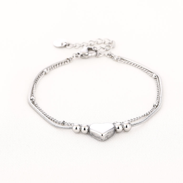 Armband dubbel - zilver - At Styles