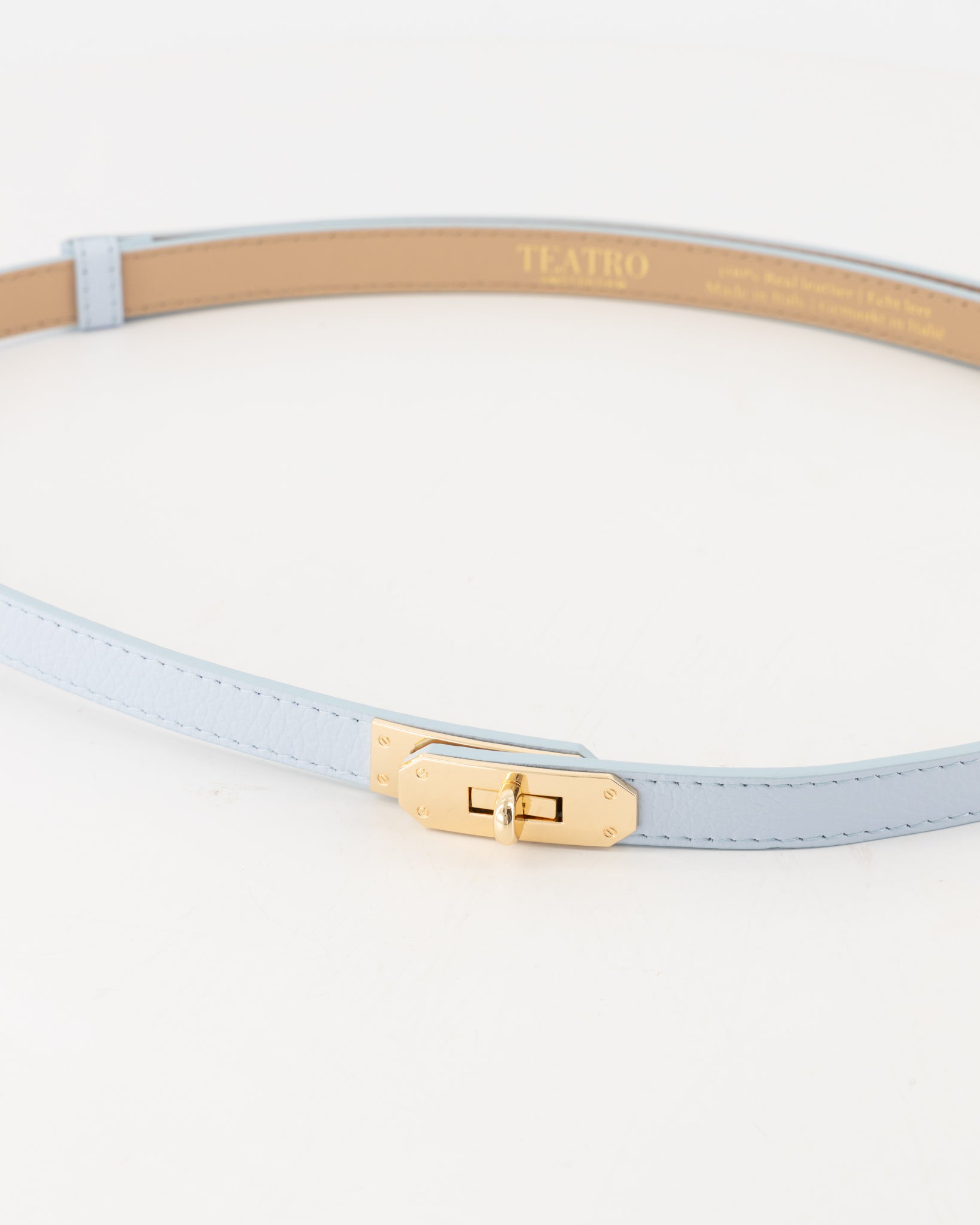 Leren riem Garcia - licht blauw - At Styles