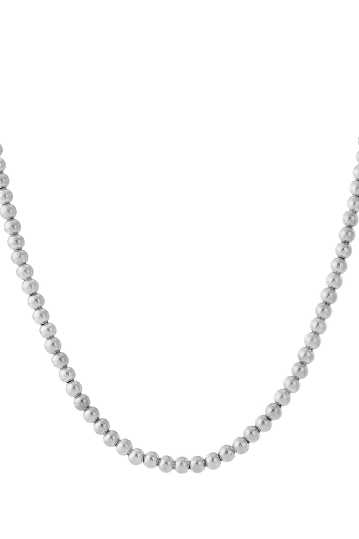 Kralen ketting - zilver
