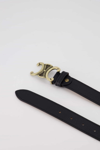 Leren riem Eline | Zwart - At Styles