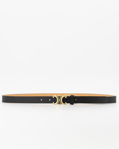 Leren riem Eline smal | Zwart - At Styles