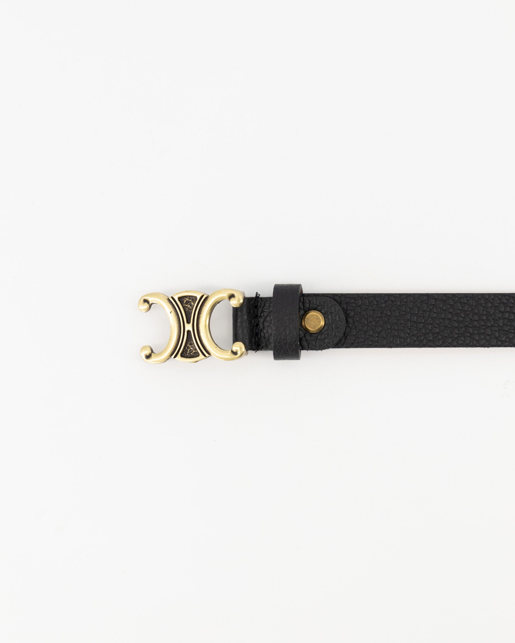 Leren riem Eline smal | Zwart - At Styles