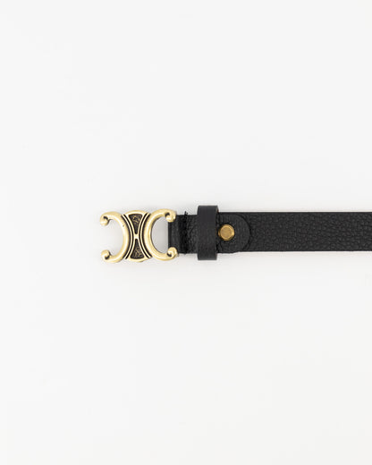 Leren riem Eline smal | Zwart - At Styles