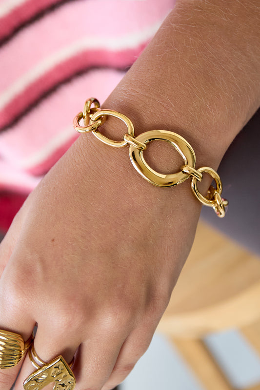 Statement armband - goud