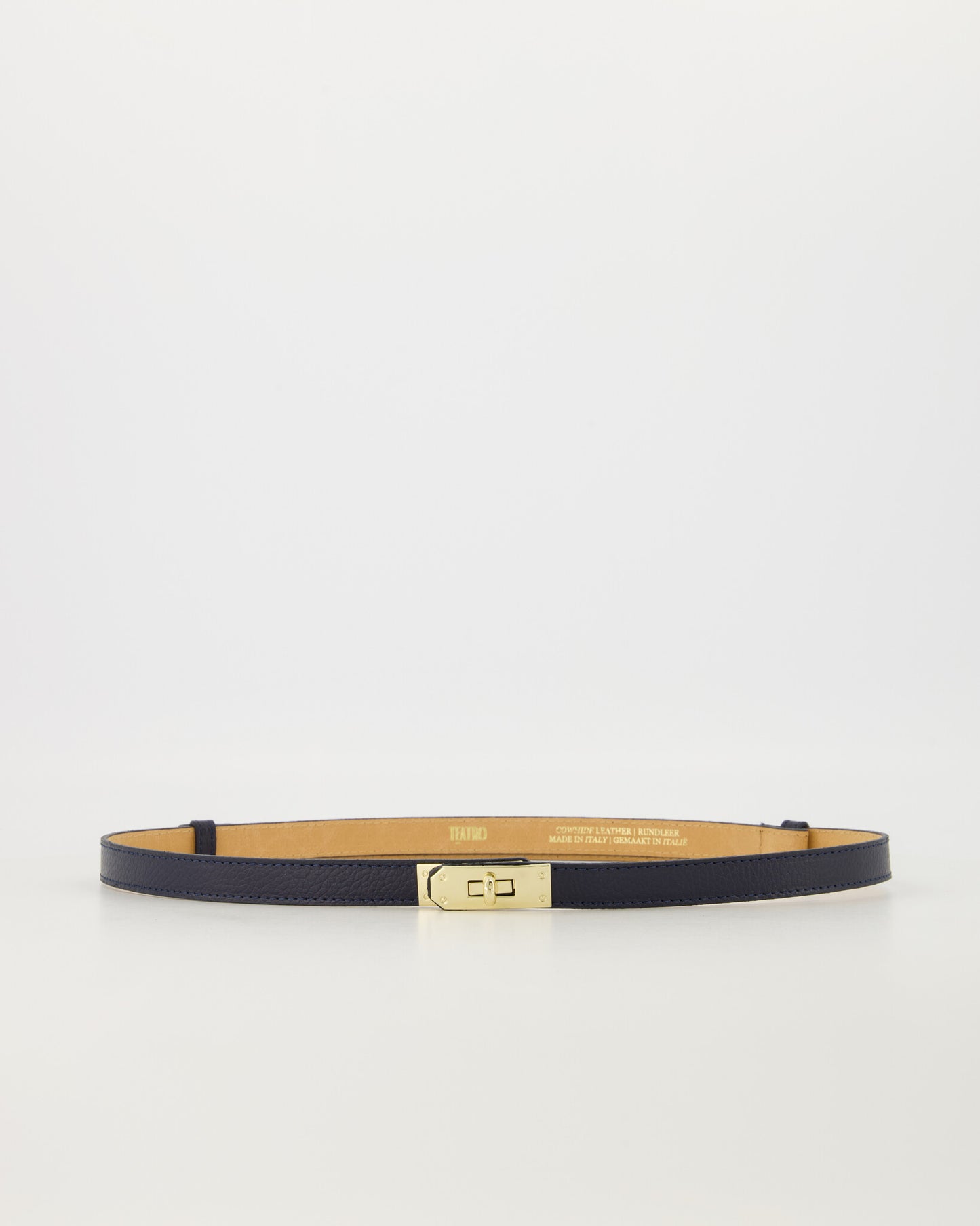 Leren riem Garcia - donkerblauw