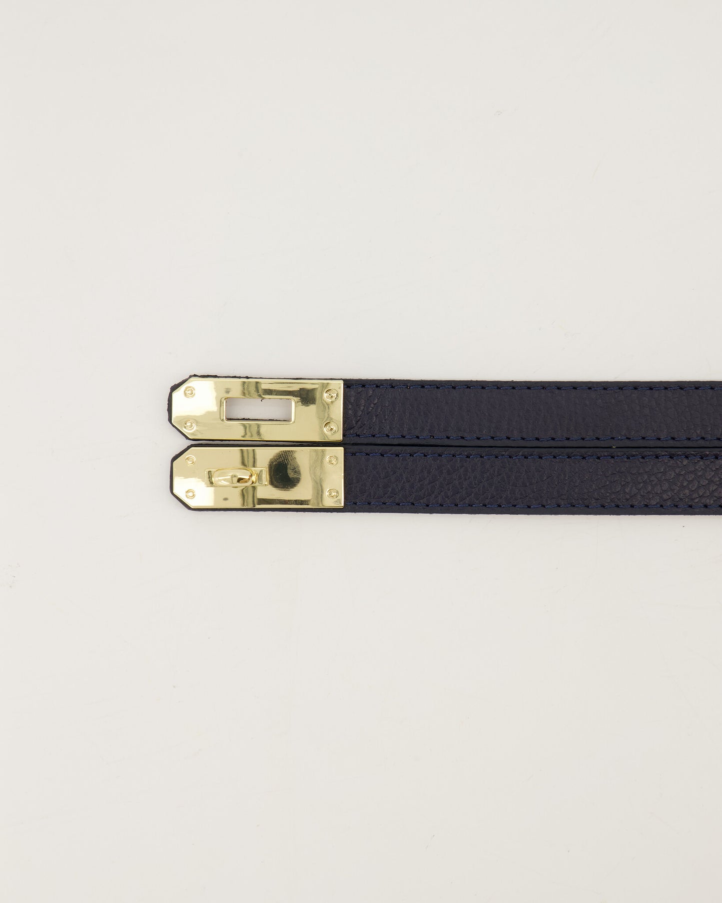 Leren riem Garcia - donkerblauw