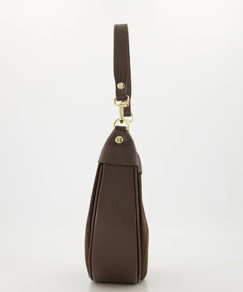 Leren tas Kyra | Bruin suede - At Styles