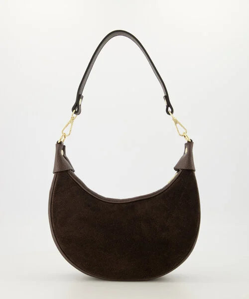 Leren tas Kyra | Bruin suede - At Styles