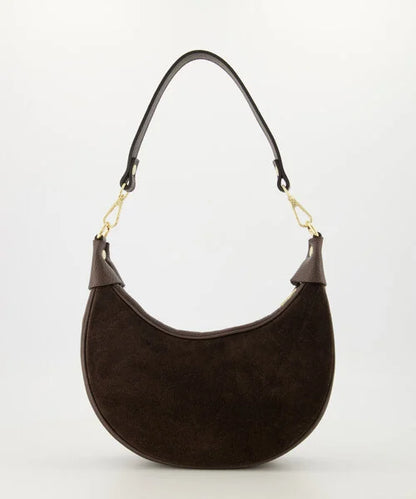 Leren tas Kyra | Bruin suede - At Styles