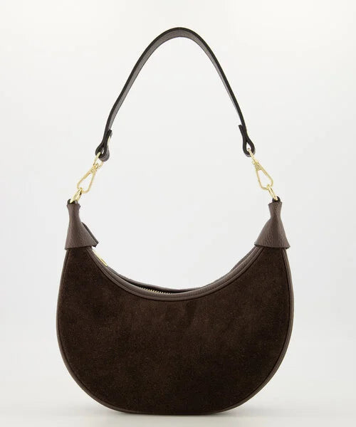 Leren tas Kyra | Bruin suede - At Styles