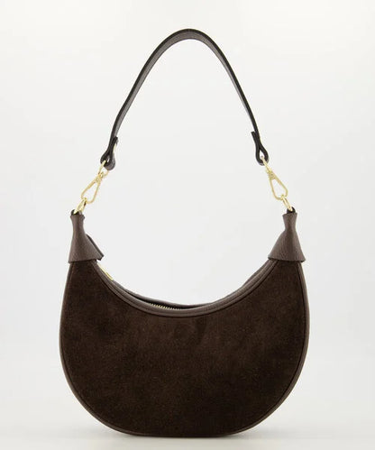 Leren tas Kyra | Bruin suede - At Styles