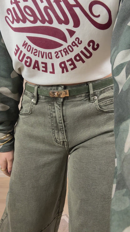Balloon stretch jeans - groen