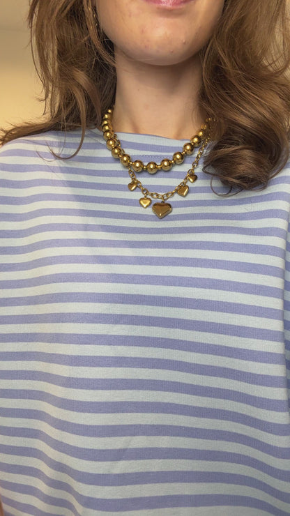 Gestreept shirt - blauw
