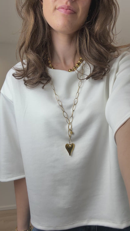 Jogging stof shirt - wit