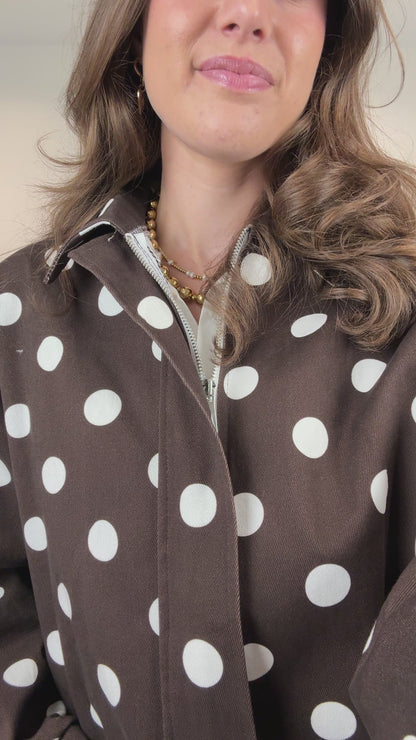Polkadot jasje - bruin