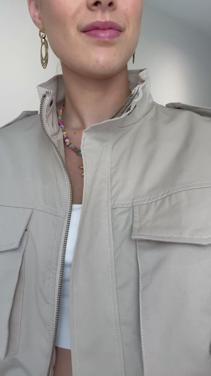 Bomber jas - beige