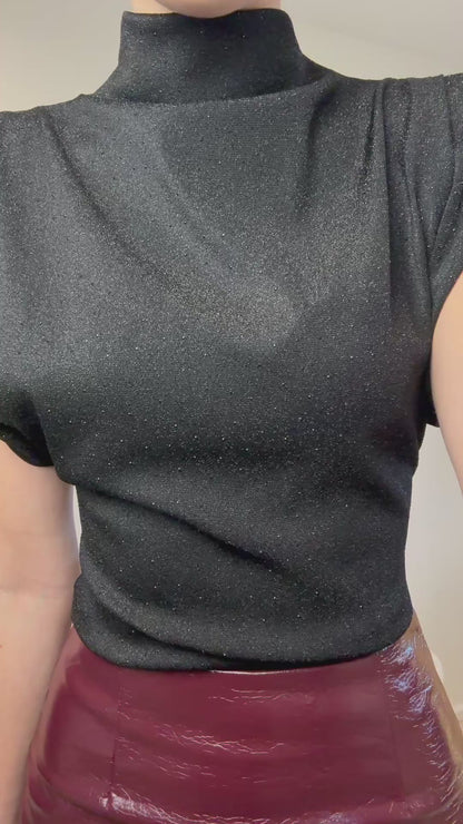 Leer rokje - bordeaux