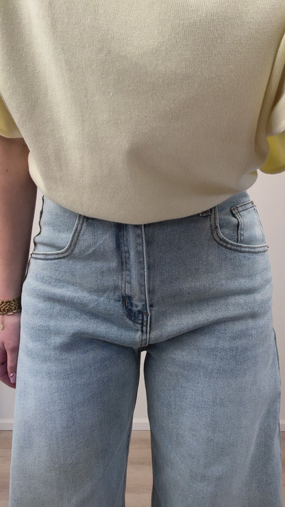High waist - balloon stretch jeans - denim