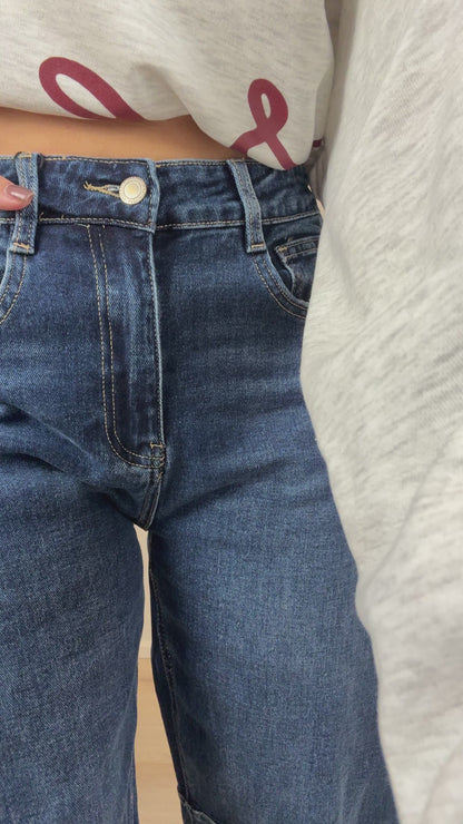 Balloon stretch jeans - dark denim
