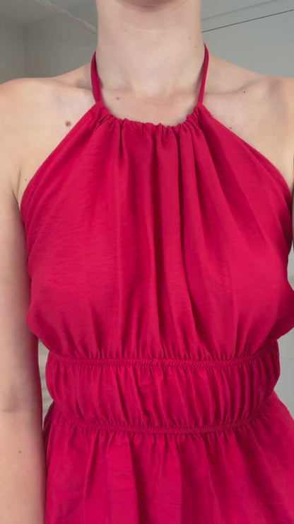Halter top - rood