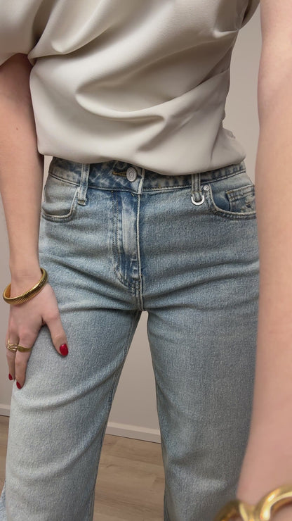 Mid waist - straight leg jeans - denim