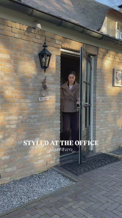 Wide leg pantalon - bruin